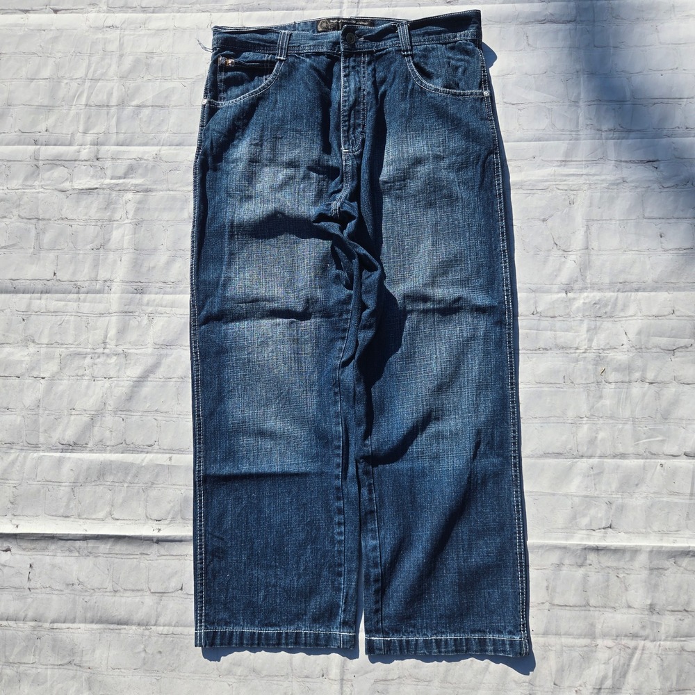 Vintage Y2K Southpole Jeans Brown Tab 36x26 baggy medium wash skater hip hop